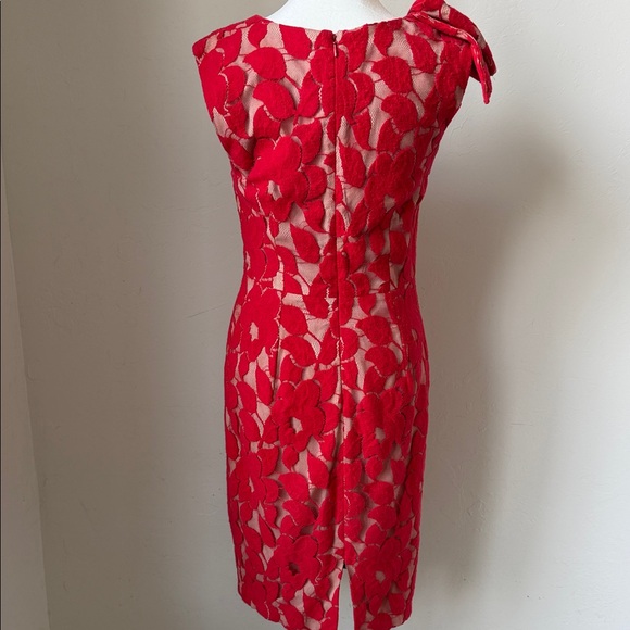 Tracy Reese One Shoulder Red Floral Dress - Picture 2 of 5
